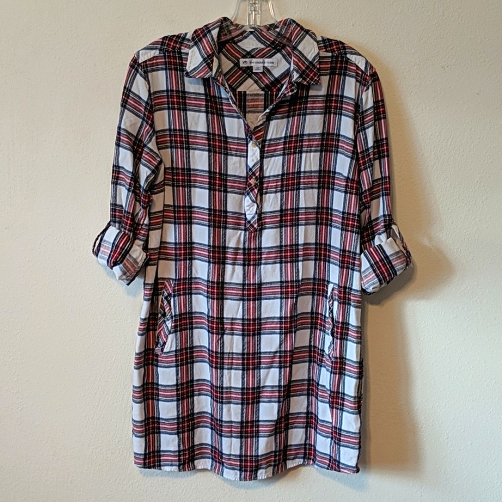 Southern Tide Alyssa Plaid Shirt Dress